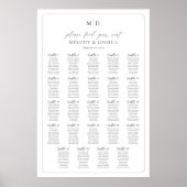 モノグラム24テーブルあなたの座席表を見つける ポスター (正面)