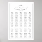 モノグラム25テーブルあなたの座席表を見つける ポスター (正面)