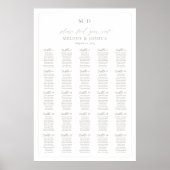 モノグラム25テーブルあなたの座席表を見つける ポスター (正面)