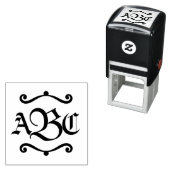 モノグラム3文字イニシャルデカール セルフインキングスタンプ (インサイチュ)