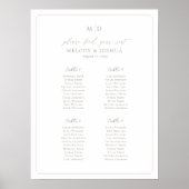 モノグラム4テーブル座席表縁ど ポスター (正面)