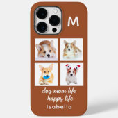 モノグラム4フォトコラージュ |犬の母の生活ハッピーライフ Case-Mate iPhoneケース (裏面)