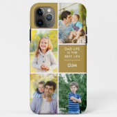 モノグラム4フォトパパライフはライフ最高の金ゴールドである Case-Mate iPhoneケース (裏面)