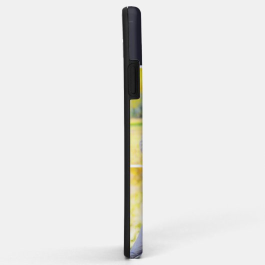 モノグラム4フォトパパライフは最高のライフブルー Case-Mate iPhoneケース (裏面/右)