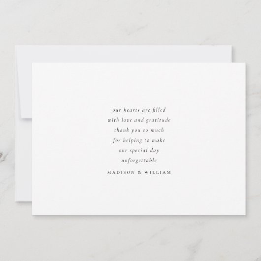 モノグラム4結婚写真 サンキューカード (裏面)