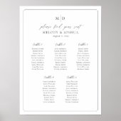 モノグラム5テーブル席の座席表を見つける ポスター (正面)