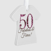 モノグラム50th誕生日ファブラス&ファイア オーナメント (正面)