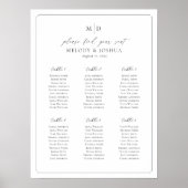 モノグラム6テーブル席の座席表を見つける ポスター (正面)