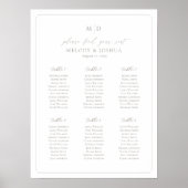 モノグラム6テーブル座席表縁ど ポスター (正面)