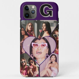 モノグラム6フォトコラージュティール（緑がかった色）iPhoneケース iPhone 11 Pro Maxケース