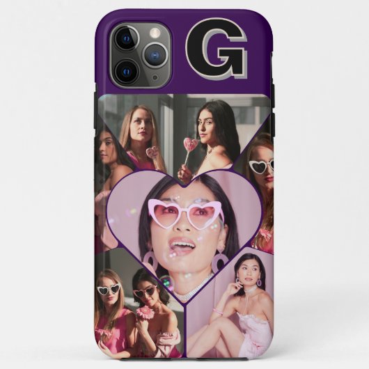 モノグラム6フォトコラージュティール（緑がかった色）iPhoneケース Case-Mate iPhoneケース (裏面)