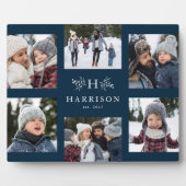 モノグラム6写真コラージュ名素朴な海軍 フォトプラーク (正面)