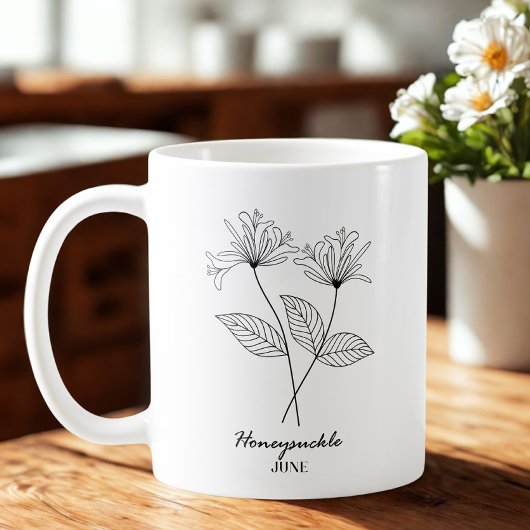 モノグラム6月誕生月花 コーヒーマグカップ