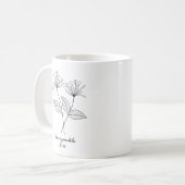 モノグラム6月誕生月花 コーヒーマグカップ (正面左)
