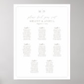 モノグラム8テーブル座席表縁ど ポスター (正面)