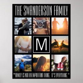 モノグラム8フレーム引用文 ポスター