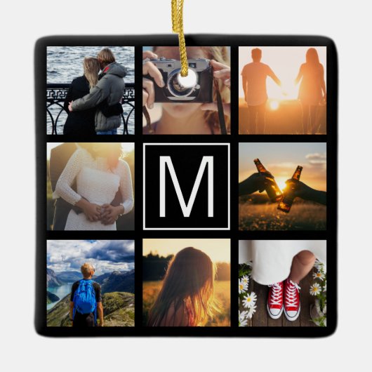 モノグラム8フレームNGL セラミックオーナメント (正面)