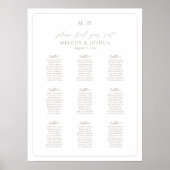 モノグラム9テーブル座席表縁ど ポスター (正面)