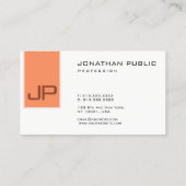 モノグラム おしゃれ 現代的 シンプル テンプレート 名刺 (裏面)