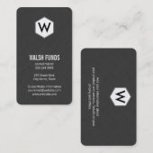 モノグラム |お洒落 | |リネン 名刺 (正面/裏面)