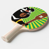 モノグラム.かわいいかわいい忍者ベアおたくギーク。 卓球ラケット (正面アングル)
