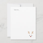 モノグラム かわいい松の木のドット 緑 ノートカード (裏面)