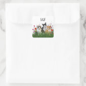 モノグラム かわいい猫 ステッカー (バッグ)