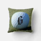 (モノグラム-それ)緑のクローズアップの写真のゴルフ・ボール クッション (裏面)