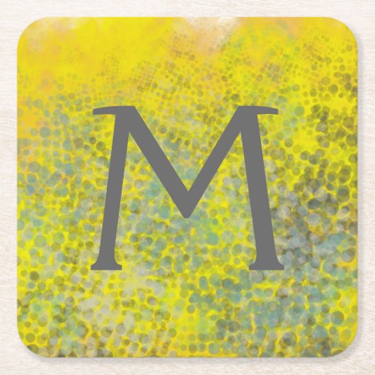 モノグラム|のはちの巣I スクエアペーパーコースター (正面)