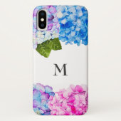 モノグラム|のアジサイの花の水彩画の絵画 Case-Mate iPhoneケース (裏面)