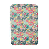 モノグラム|のカラフルな水玉模様のサボテンパターン バスマット (正面縦)