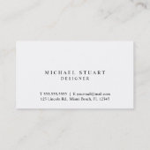 モノグラム|のシンプルでモダンな最小主義のカスタムな色 名刺 (裏面)