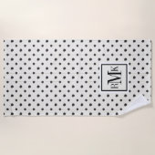 モノグラム|のシンプルのシンボルや象徴のステップ3 ビーチタオル (正面)