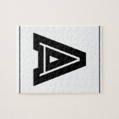 モノグラム|のシンプル、ミニマルなモダンに文字を入れて下さい ジグソーパズル (横)