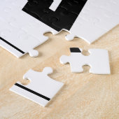 モノグラム|のシンプル、ミニマルなモダンに文字を入れて下さい ジグソーパズル (側面)