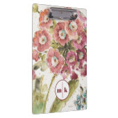 モノグラム|のピンクのサクラソウ クリップボード (右)