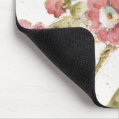 モノグラム|のピンクのサクラソウ マウスパッド (コーナー)