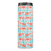 モノグラム|のフィンランドのキツネ及び鳥の民芸パターン タンブラー (裏面)