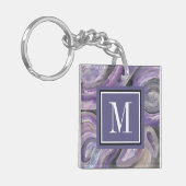 モノグラム|の円雨 キーホルダー (正面左)