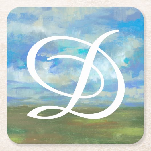 モノグラム|の明るい日II スクエアペーパーコースター (正面)