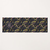 モノグラム|の暗い夏の夜のサボテンパターン ヨガマット (正面(横))