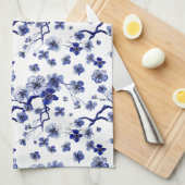 モノグラム|の東洋の桜の枝パターン キッチンタオル (四つ折り)