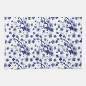 モノグラム|の東洋の桜の枝パターン キッチンタオル (横)