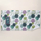 モノグラム|の植物の幸福のコレクション水気が多いPa ビーチタオル (正面)