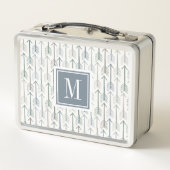 モノグラム|の水彩画のWanderlustの矢パターン メタルランチボックス (裏面)