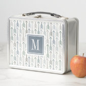 モノグラム|の水彩画のWanderlustの矢パターン メタルランチボックス (インサイチュ)