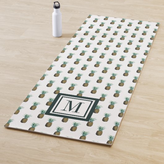 モノグラム|の熱帯パイナップル水彩画 ヨガマット (インサイチュ)