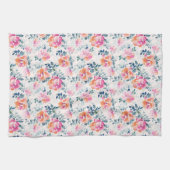 モノグラム|の色彩の鮮やかなバラパターン キッチンタオル (横)
