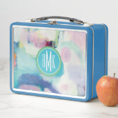 モノグラム|の試験および空気のような明るい メタルランチボックス (インサイチュ)