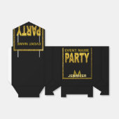 モノグラム|の金ゴールドのグリッターのパーティー フェイバーボックス (折り畳みなし)